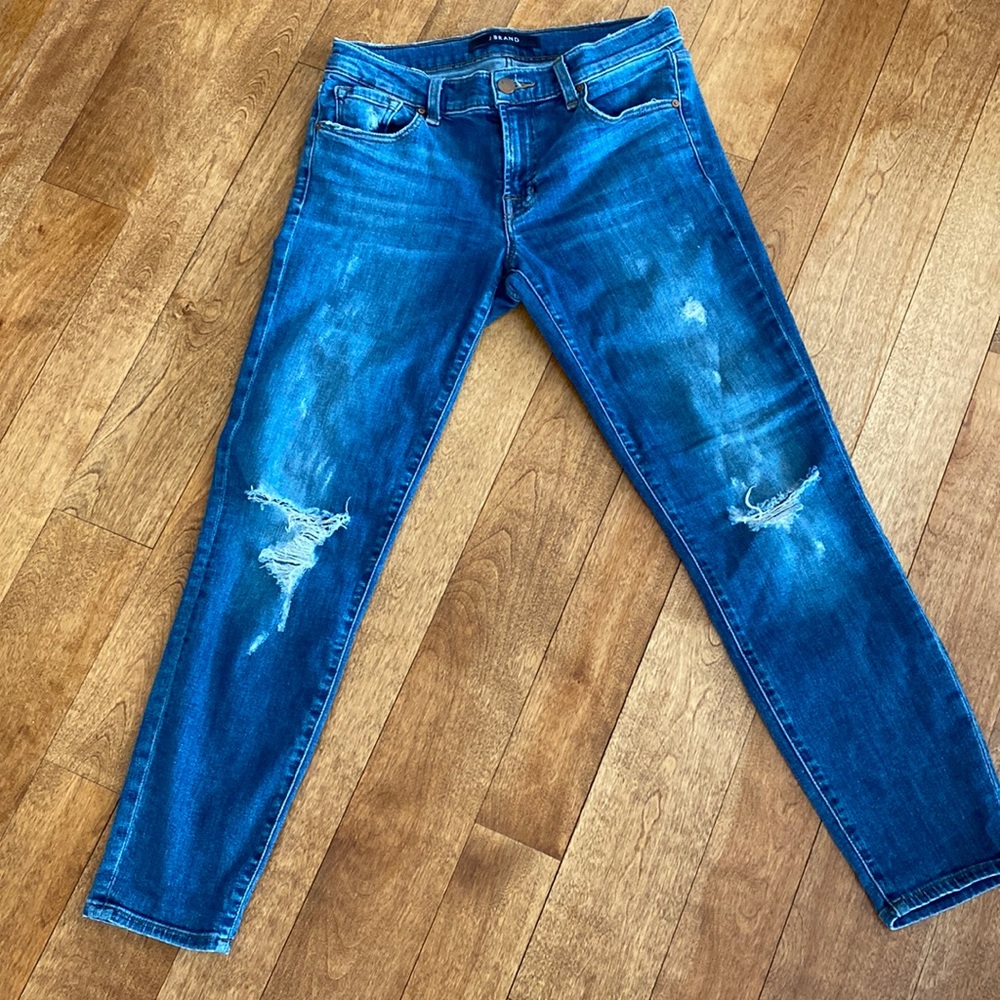 J Brand Blue Cropped Jeans Size 27
